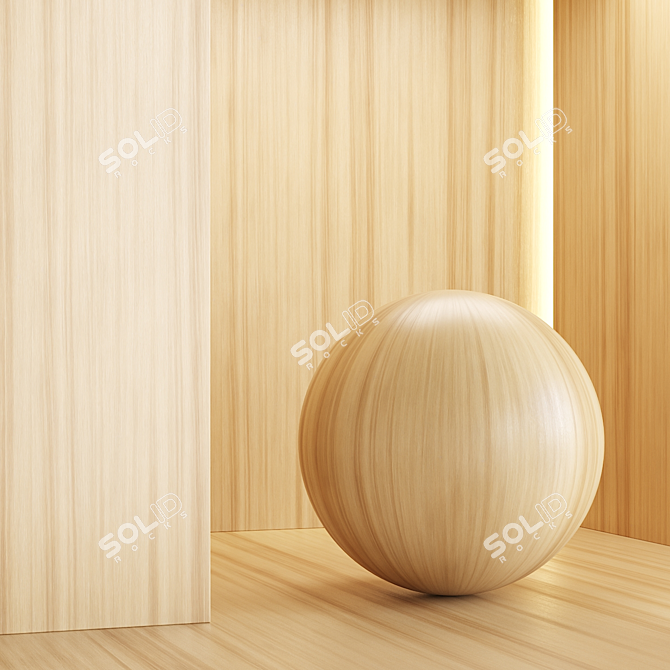 Oak Wood 6-Color Seamless Textures 3D model image 2