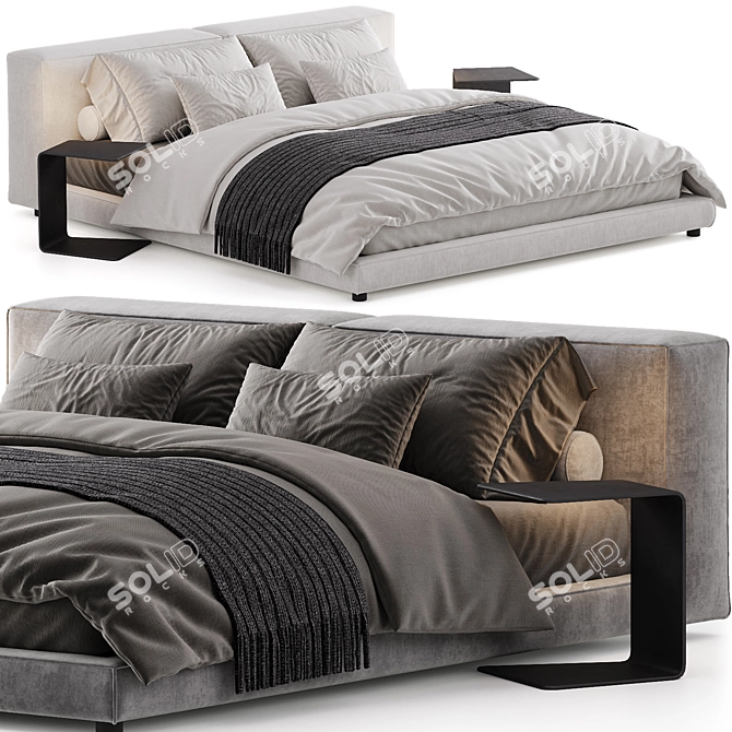 NeoWall Bed by Living Divani 3D model image 1