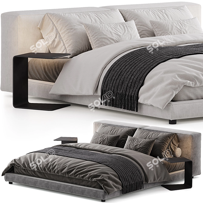 NeoWall Bed by Living Divani 3D model image 2