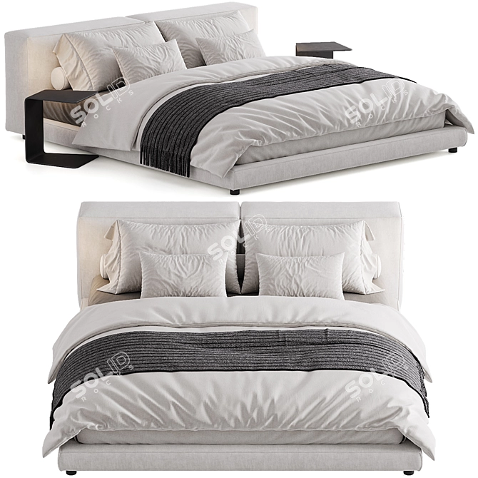 NeoWall Bed by Living Divani 3D model image 3