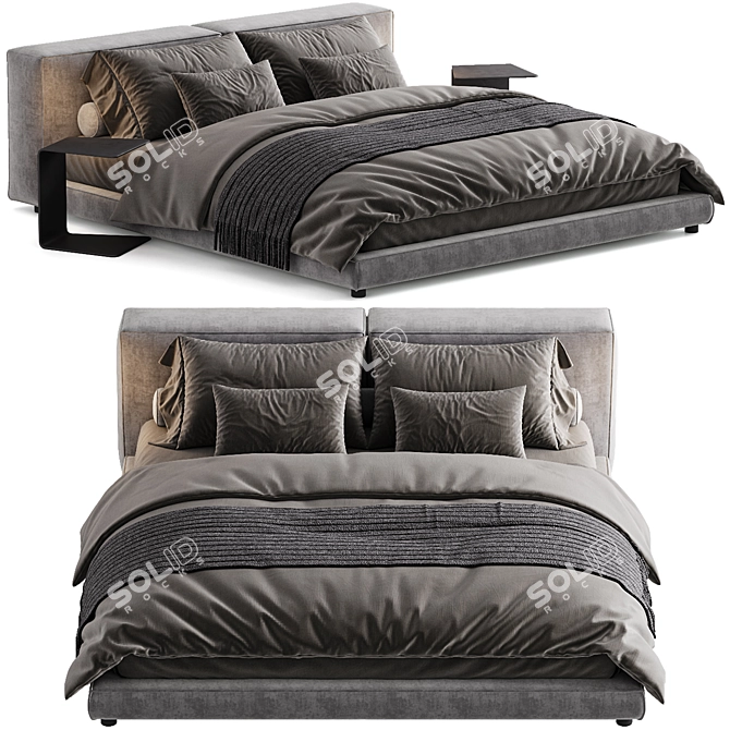 NeoWall Bed by Living Divani 3D model image 4