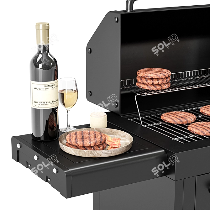 High-Quality Barbecue 3D Model 3D model image 4