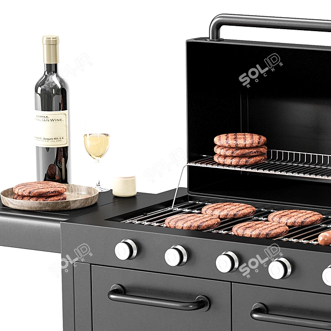 High-Quality Barbecue 3D Model 3D model image 6