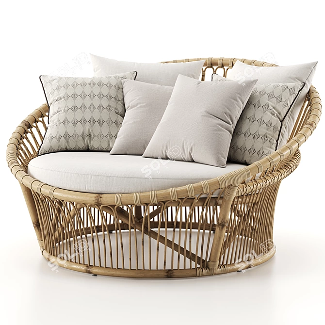 Cozy Nest Chair Retreat 3D model image 1