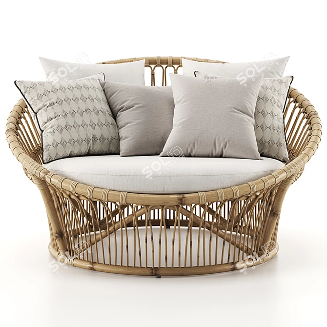 Cozy Nest Chair Retreat 3D model image 2