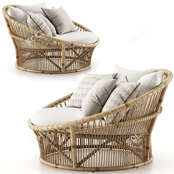 Cozy Nest Chair Retreat 3D model image 5