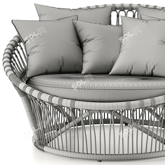 Cozy Nest Chair Retreat 3D model image 7