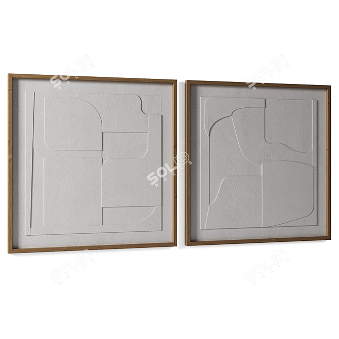  Rowan Paper Wall Art Duo 3D model image 2