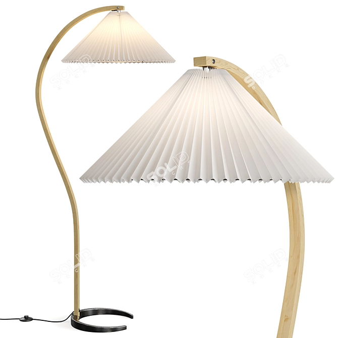 Modern Timberline Floor Lamp: 3D Model 3D model image 1