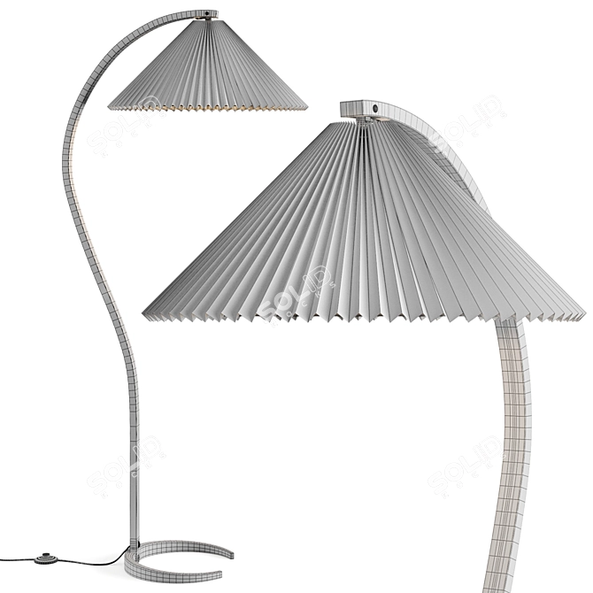 Modern Timberline Floor Lamp: 3D Model 3D model image 2