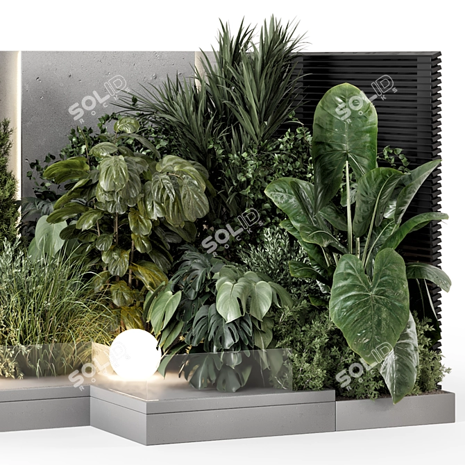 Lush Bush and Tree Set 3D model image 3