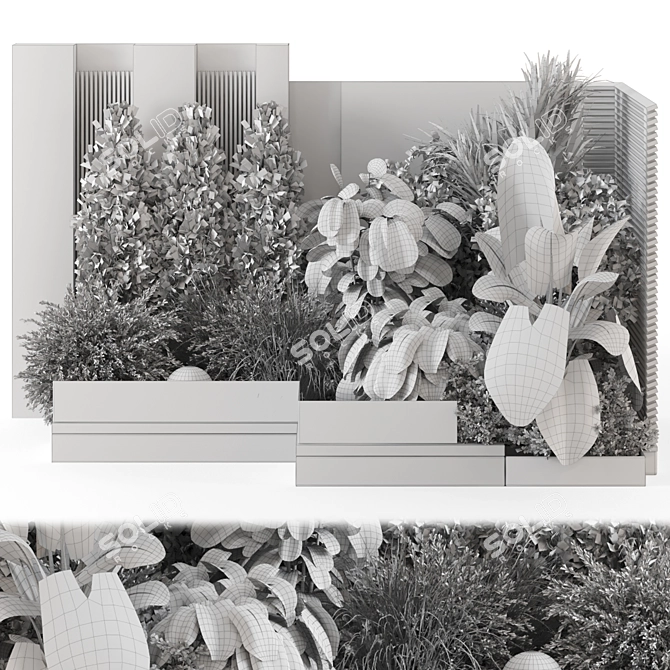 Lush Bush and Tree Set 3D model image 7