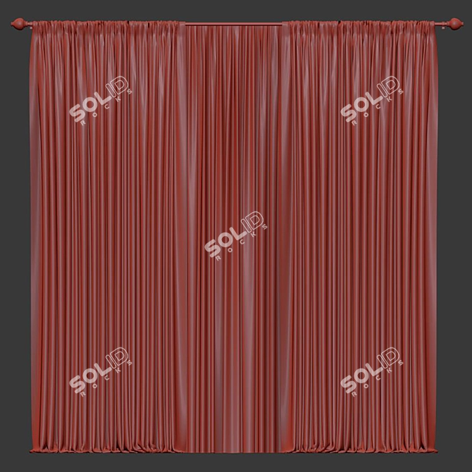 Folded Curtain Redesign 3D model image 4