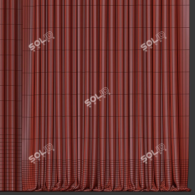 Folded Curtain Redesign 3D model image 5