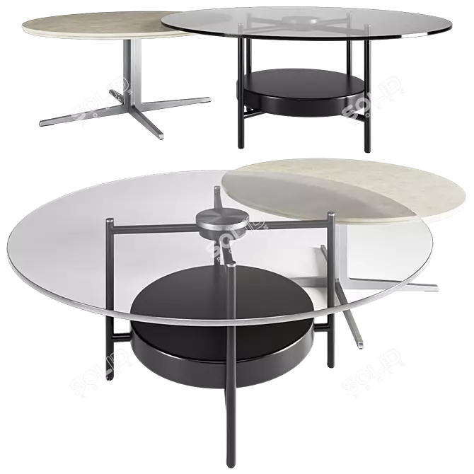 Sleek Modern BoConcept Coffee Tables 3D model image 1