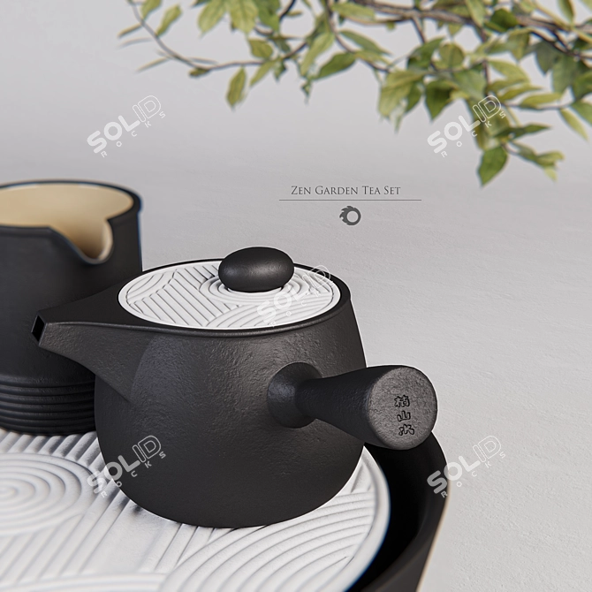 Zen Garden Tea Set: The Rotunda 3D model image 3