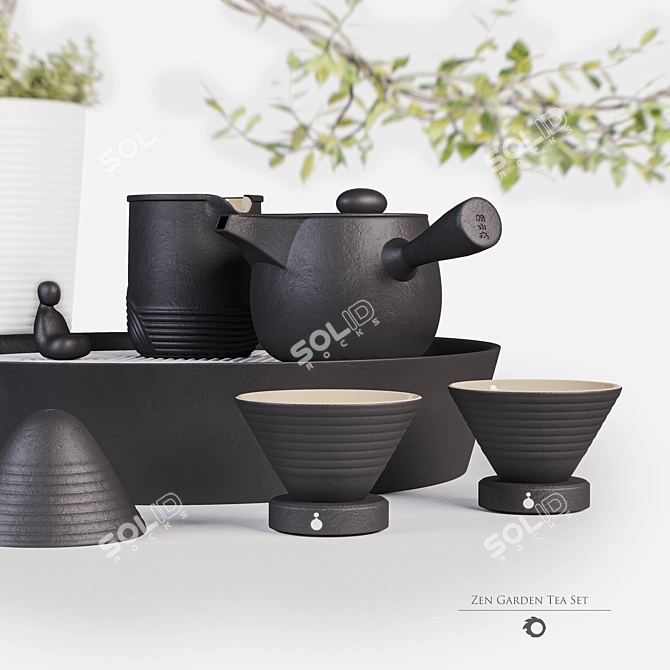 Zen Garden Tea Set: The Rotunda 3D model image 5