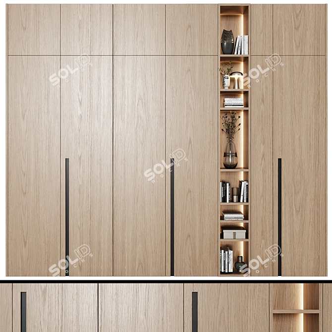 Modern Style Modular Wardrobes 3D model image 2