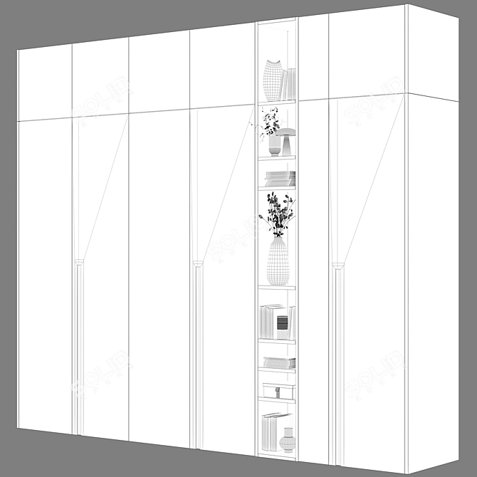 Modern Style Modular Wardrobes 3D model image 3