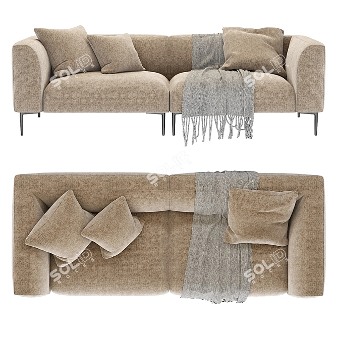 Eichholtz Firenze Fabric Sofa 3D model image 3