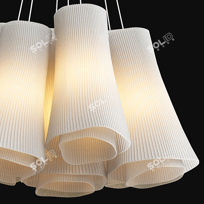 Elegant Tempo Andante Pendant Light 3D model image 2