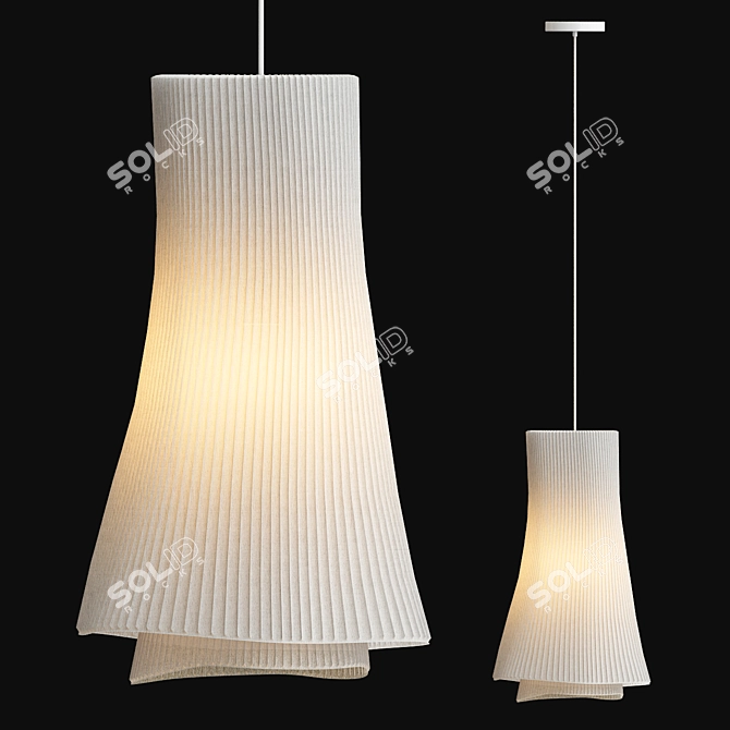 Elegant Tempo Andante Pendant Light 3D model image 3