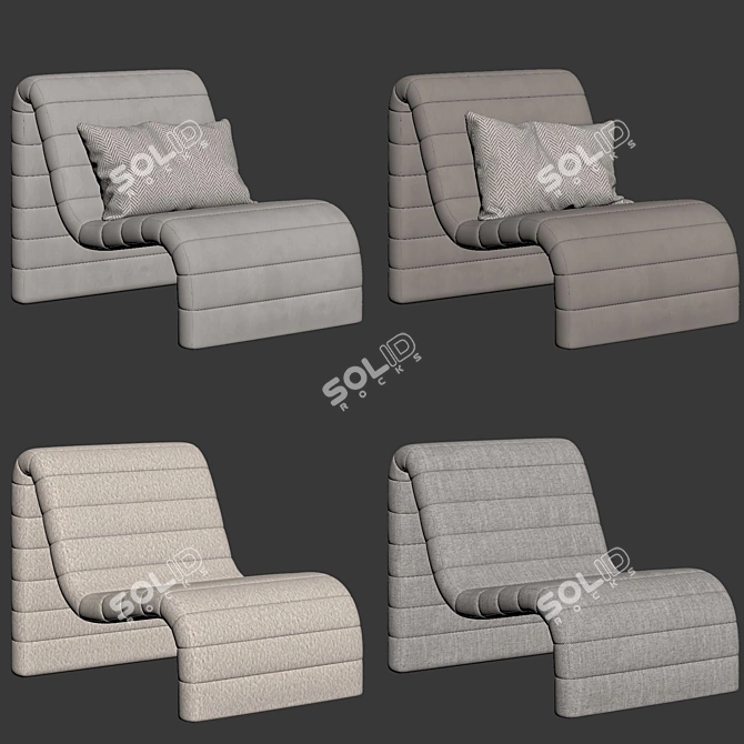 Modern Zurich Chair Coco Republic 3D model image 6