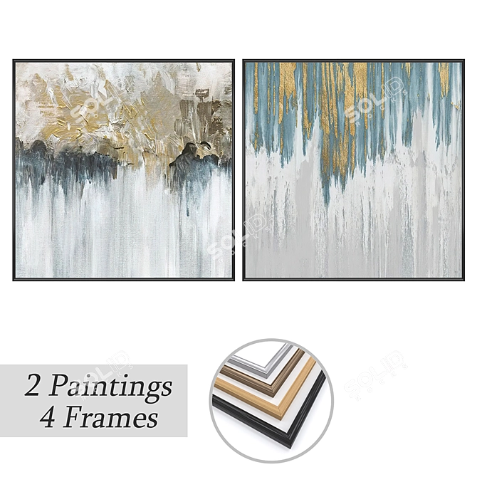 Assorted Wall Painting Set 3D model image 1