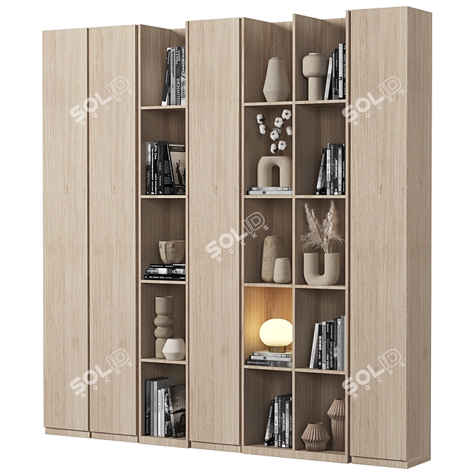 Sleek Home Office Furniture Set 3D model image 2