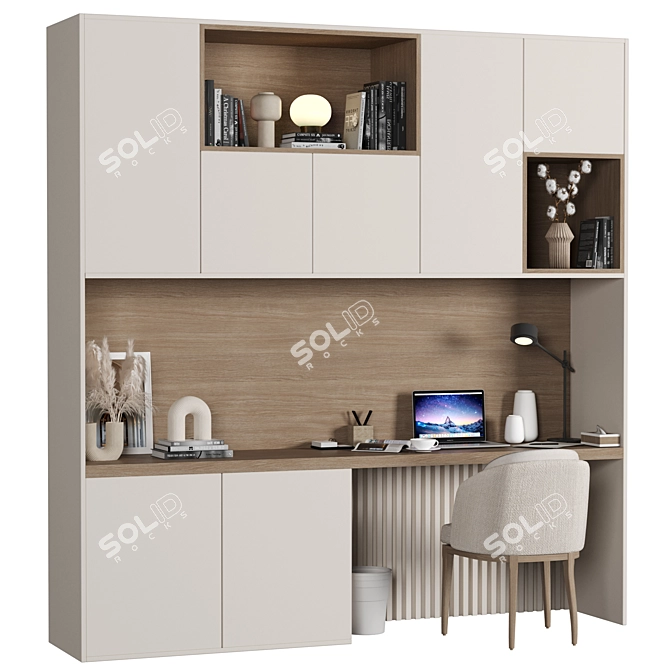 Sleek Home Office Furniture Set 3D model image 9