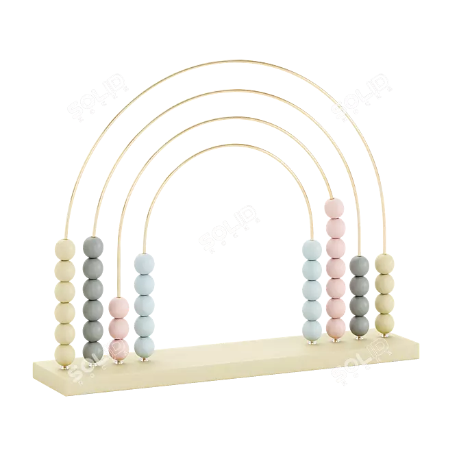 Rainbow Large Abacus Toy by Odin Parker 3D model image 1