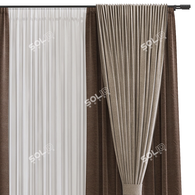 Source Unwrap Curtain Mesh 3D model image 3