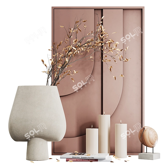 Modern Decor Set for Interiors 3D model image 1