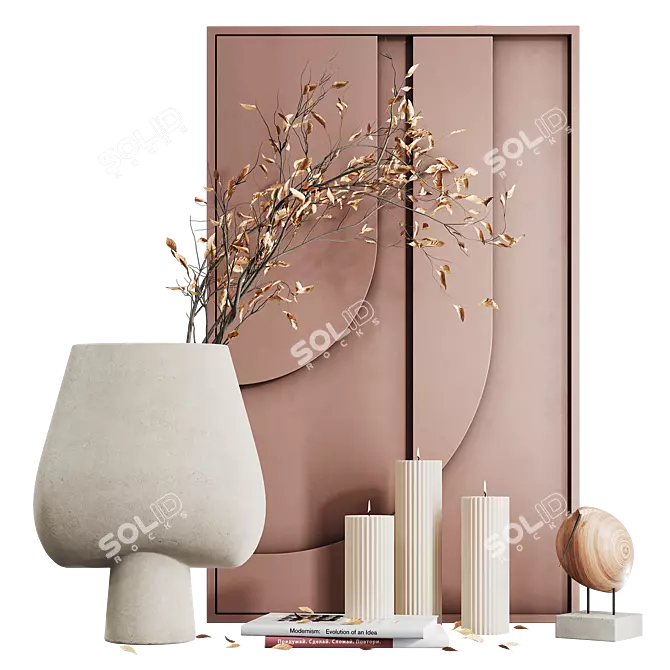 Modern Decor Set for Interiors 3D model image 5