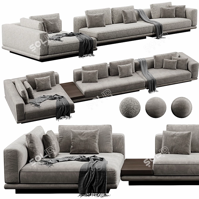 Modern Minotti Horizonte 3D Model 3D model image 1