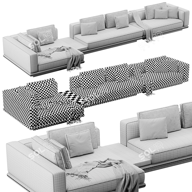 Modern Minotti Horizonte 3D Model 3D model image 7