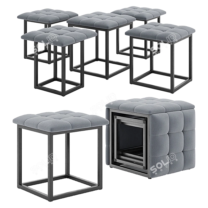 Multi Functional Transforming Ottoman 3D model image 6