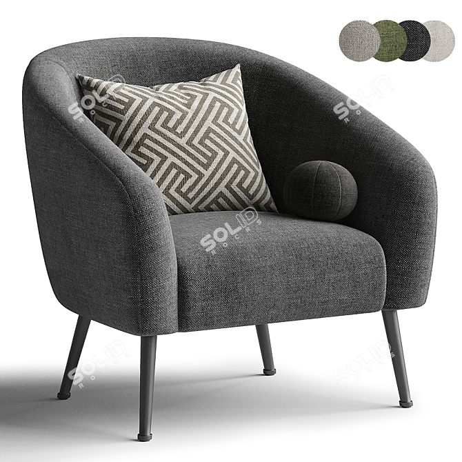 Elegant DAVI Armchair for Sale 3D model image 3