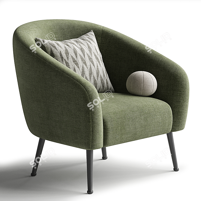 Elegant DAVI Armchair for Sale 3D model image 5