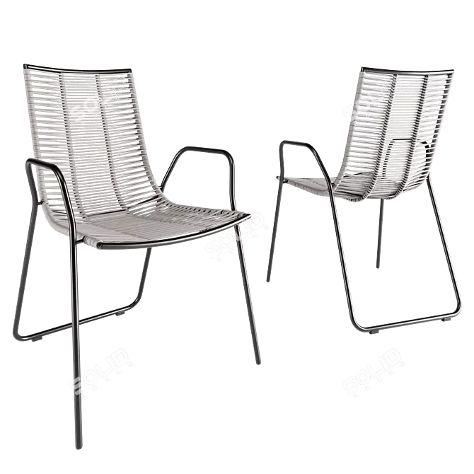 Modern Elba Table Chair Set 3D model image 3