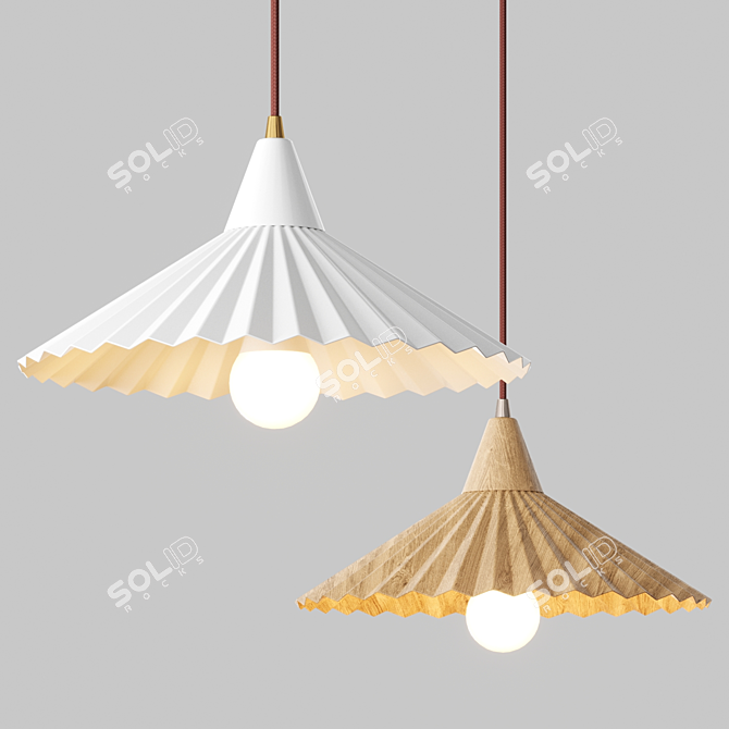 Emilian Conical Pendant Lamp 3D model image 2