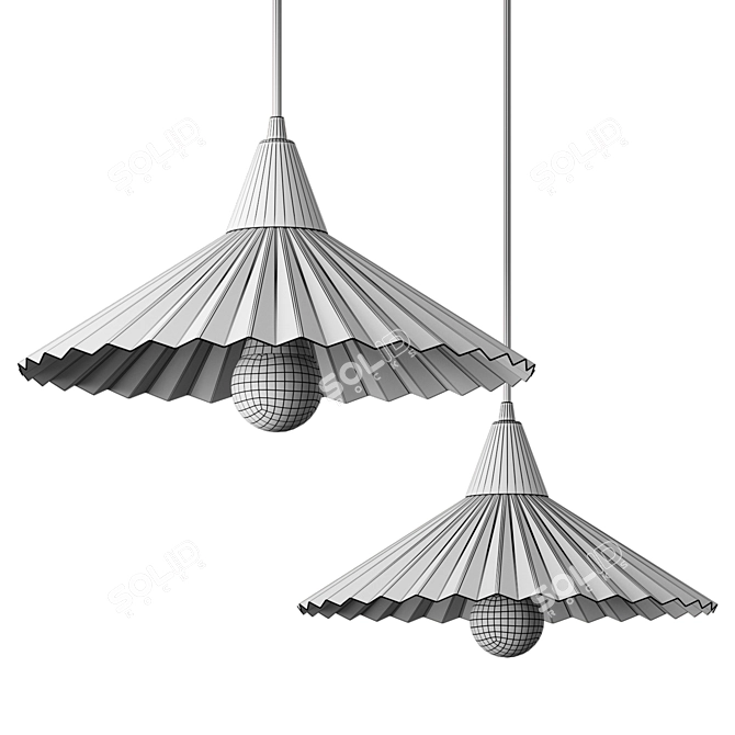 Emilian Conical Pendant Lamp 3D model image 3