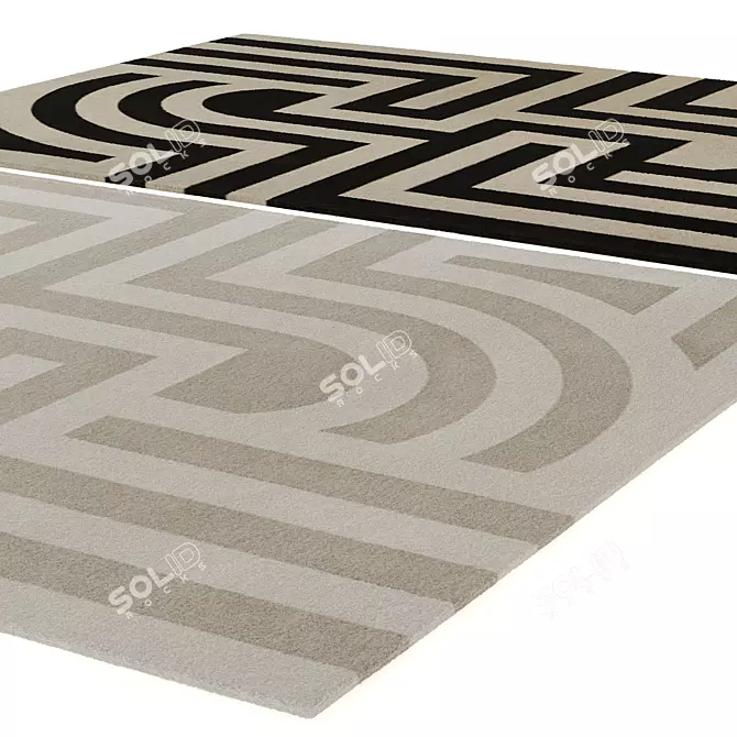 Art Deco Tiffany Rug Set 3D model image 2