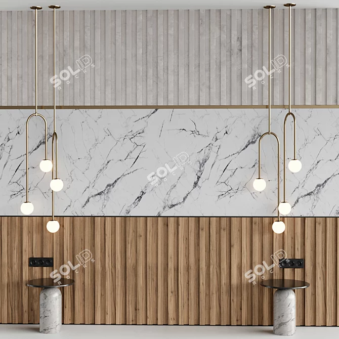 Customizable Decor Panels & Lighting 3D model image 1