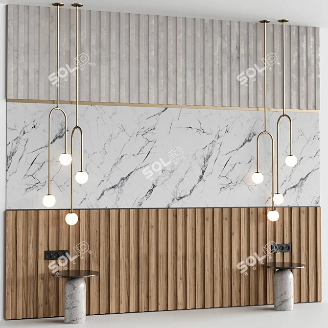 Customizable Decor Panels & Lighting 3D model image 2