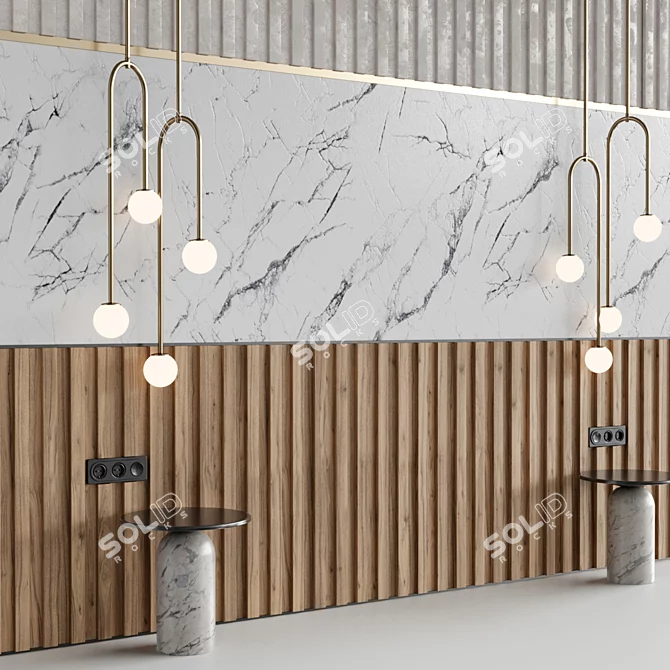 Customizable Decor Panels & Lighting 3D model image 3