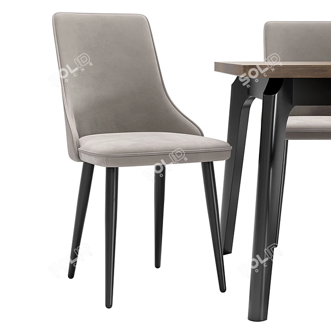 Baron Chair and Panama Table 3D model image 3