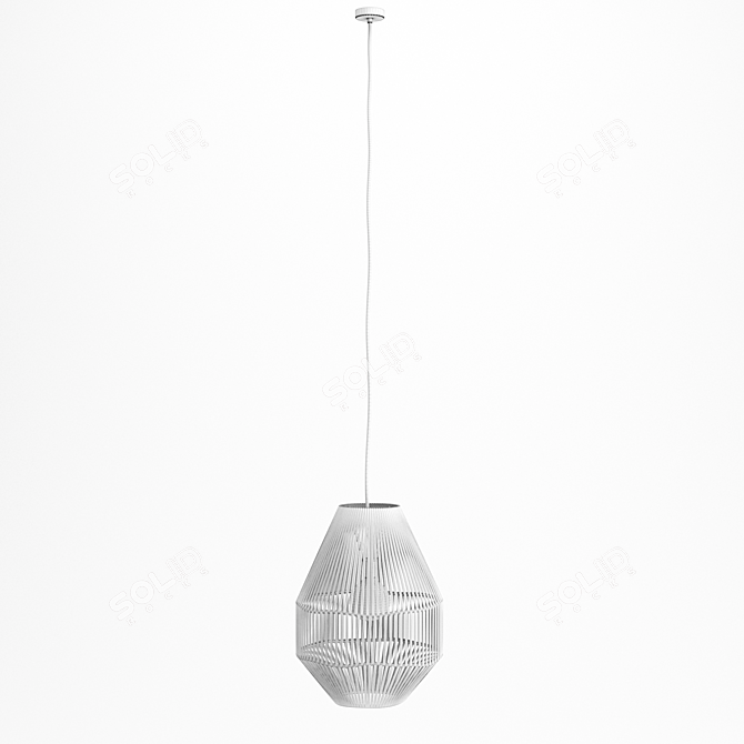 Nature-Inspired Sacco Pendant Lamp 3D model image 4