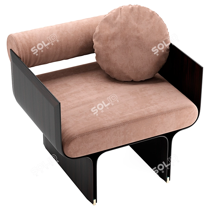 Gallotti&Radice Stami Lounge Armchair 3D model image 3