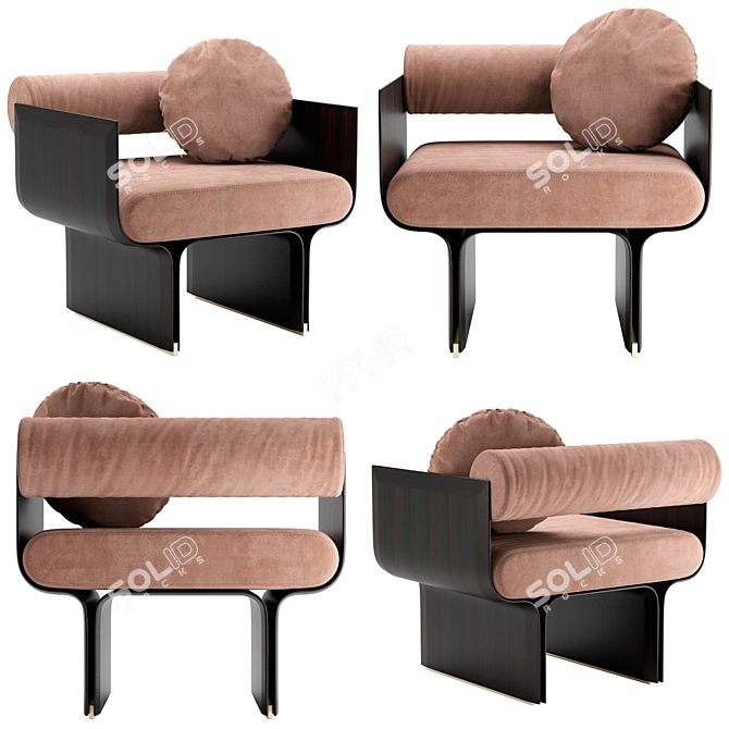 Gallotti&Radice Stami Lounge Armchair 3D model image 5